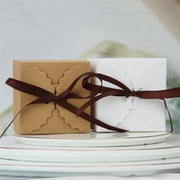 Gift Wrap 25/50pcs DIY kraft paper wave pattern wedding Candy Boxes Travel Gifts Box Paper Birthday Christmas Favor Present Boxes Packing 220913