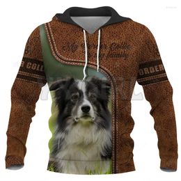 Men's Hoodies Men's & Sweatshirts My Boidei Collie Is Lamily 3D Printed Unisex Pullovers Funny Dog Hoodie Casual Street