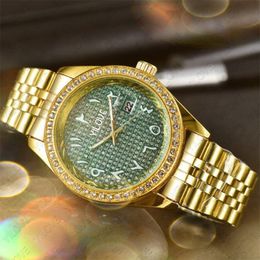 Mens Womens Superior Quality Watch Stainless Steel Strap 40mm Fashion Waterproof Design Clock Montre De Luxe Diamonds Gift Calendar Business WristWatches