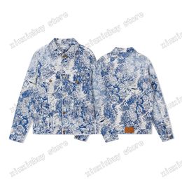 xinxinbuy Men designer Coats Jacket jacquard flowers embroidery long sleeve women black yellow blue M-2XL