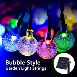 Strings Outdoor Solar Light String 30LED Bubble Beads Christmas Day Wedding Garden Party Decoration Lights