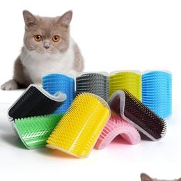 Cat Toys Cat Toys 1 Pcs Corner Brush For Long Hair Squeaky Face Mas Comb Comfortable Self Grooming Hand Wall Toy Cats Tools Drop Deli Dhmrk