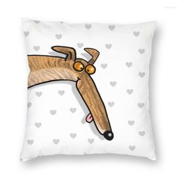 Pillow Vibrant Brindle Derp Whippet Cover Home Decorative Greyhound Case Sofa Bed Cartoon For Living Room