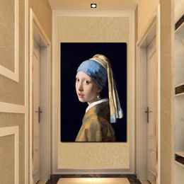 World Famous Oil Painting by Johannes Vermeer HD Print on Canvas Poster Wall Picture for Living Room Sofa Cuadros Decor