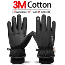 Autumn Winter Men Women TouchScreen Waterproof Windproof Outdoor Sports Warm Cycling Snow Ski Gloves Full Finger 0909