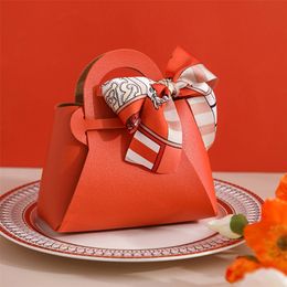 Gift Wrap Wedding Gift Bags for Guests Wedding Favour Bag Baby Shower Distributions Bags Muffin Candy Packaging Bags Wholesale 220913