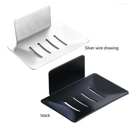 Soap Dishes Wall Mount Holder No Drilling Dish Self Adhesive For Bathroom Organiser Metal
