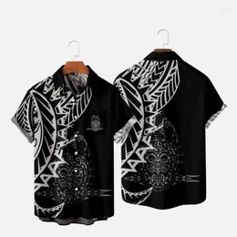 Men's Casual Shirts Men's Totem Plant T-shirt Summer 2022 Cotton Soft 3d Clothing Men And Women V-neck Fashion Buttons Personality Top