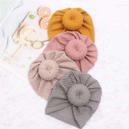 Berets Baby Hats Beanie Winter Cotton Bonnet Solid Color Elastic Warm Kids Cap Children Head Scarf Headwear Girl Headwrap