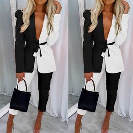 White Black Mother of the Bride Pants Suit Color Matching Women Ladies Formal Evening Party Work Wear For Wedding 2 pcs