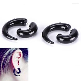 Dangle Earrings European American Style Black Horn Shaped Hypoallergenic Spiral Snail Stud Jewellery