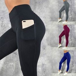 Women's Leggings Pocket Workout Leggings Women Black High Waist Push Up Leggins Fitness Tights Sports Mujer Activewear Gym Clothing 220914