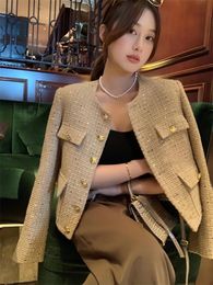 Chan женский 2022 новый осенне-зимний пиджак в стиле вестерн модный бренд пальто кардиган дизайнерский весенний повседневный твидовое пальто подарок на день рождения