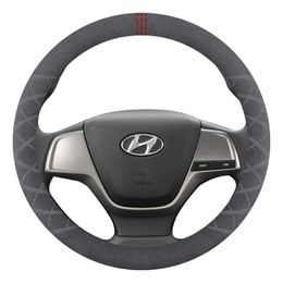 non-slip suede steering wheel cover for men and women For Hyundai MISTRA ELANTRA TUCSON CELESTA RV Verna car accessories