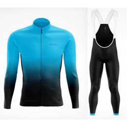 Men's Tracksuits Mountain bike gradient long-sleeved suit cycling wear team bicycle moisture wicking and quick-drying clothing men 220914