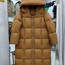Womens Down Parkas Women Hooded Thick Down Jacket White Duck Down Jackets Winter Warm Coats And Parkas Female Outwear 220914