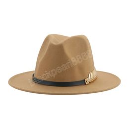 Fedoras Hats for Women Felted Caps Male Casual Wedding Luxury Panama Vintage Big Size 62cm Band Belt Sombrero Hombre Gorras