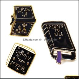 Pins Brooches Book Pins Collection - Library Enamel Lapel Badges Brooches Men Women Gift C3 Drop Delivery 2021 Jewellery Dhseller2010 Dh9Hv