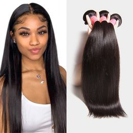 Brazilian Straight Hair Bundles 3 Pieces 8A 8-26 Inch Remy Human Hair Extensions For Black Women