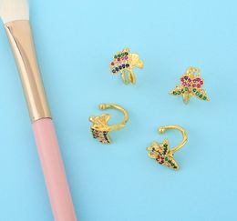 Jewelry Earrings Cubic Zirconia crown awl gold color CZ Crystal Ear Clips No Pierced earrings for women Jewellery dk65