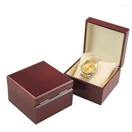Watch Boxes Luxury Box Wooden Jewellery Packaging Painted Flip Simple Single Cell Gift Storage