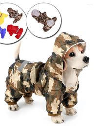 Dog Apparel Pet Rain Coat Clothes Puppy Casual Cat Raincoat Waterproof Jacket Outdoor Rainwear Hood Jumpsuit Supplies