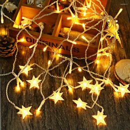 Strings AC 110 - 220V 4M Droop 0.6M Star String Fairy Light Curtain Icicle Wedding Christmas Lamp