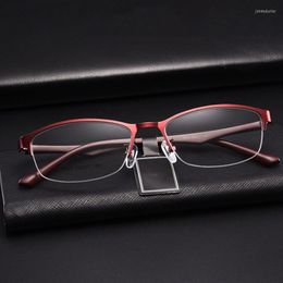 Sunglasses Frames TGCYEYO 3930 Half Rim Alloy Front Flexible Plastic TR-90 Temple Legs Optical Eyeglasses Frame For Men And Women Eyewear