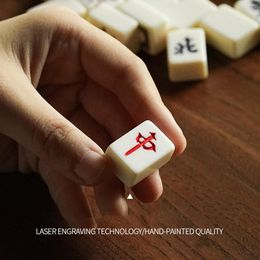 Party Masks Mahjong Sets Miniature Chinese Game Set With 2 Spare Cards 144 Mini-Tiles Tile Travel Board