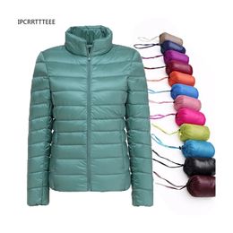 Womens Down Parkas Spring Autumn Women Ultra Light Duck Down Coat Female Windbreaker Jackets Women Winter Down Jackets Female Coats 220914