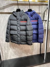Luxury designer down jacket winter comfort and warmth white duck down outdoor windproof material top mens coat