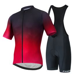 Men's Tracksuits Fualrny Cycling Jersey Set Men Summer Outdoor Sport Cycling Clothing Quick Dry Bike Clothes Breathable MTB Bicycle Cycling Suit 220914