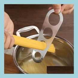 Measuring Tools Stainless Steel Measuring Tool Spaghetti Rer 4 Holes Restaurant Kitchen Gadgets Supplies Noodle Pasta Drop Delivery 2 Dh10J