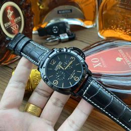 Relógio Paneras Original Função Completa Luxo Moda Negócios Couro Clássico Relógio de Pulso Hirt