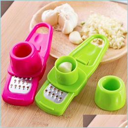 Fruit Vegetable Tools Creative Grinding Garlic Presses Ginger Cutter Grater Vegetable Tools Kitchen Accessories Gadgets Cooking Drop Dhshd