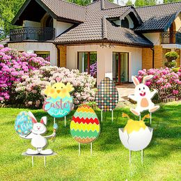 Party Decoration Easter Decorations Outdoor Chick Eggs Yard Signs Garden Decor Kitchen Door Decorative None-slip Doormat Fast