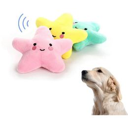 Dog Toys Chews Cute Dog Toy Plush Pets Stars Soft Fleece Toys Shrilling Decompression Tool Pet Squeeze Sound Cats Drop Delivery 2021 Dhs0V