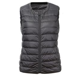 Women's Down Parkas Down Coats High Quality Women's Clothing White Duck Down Vest Women Ultra Light Short Autumn Outwear Puffer Vest Coat 220913