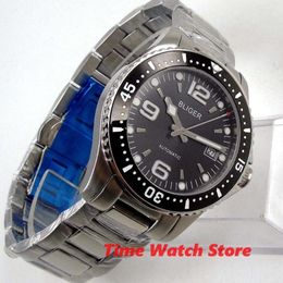 Wristwatches 40mm Miyota 82 Automatic Wrist Watch Men Sapphire Glass Waterproof Luminous Blue Black Dial Ceramic Bezel Butterfly