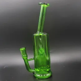 Green Tornado Bong Hookahs Recycler Dab Rig with 14mm Female joint 8.6 inch