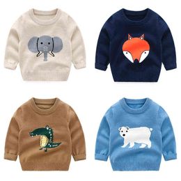 Boys s 2020 Spring Autumn Baby Boy Kids Knitted Sweater Cute Knit Pullover Children Clothes Size 90-130 0913