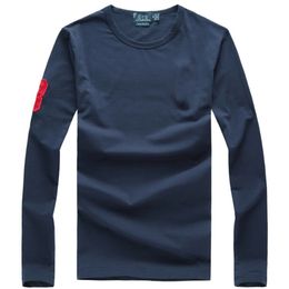 Wholesale package mail 2183 pieces of new polos shirts in autumn and winter Europe and America men's long sleeved casual cotton large fashion sweater sweaters s-2XL