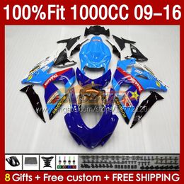 OEM Fairings For SUZUKI GSXR1000 GSXR 1000 CC 2009 2010 2011 2012 2013 14 15 16 151No.123 1000CC K9 GSXR-1000 09 10 11 12 13 2014 2015 2016 Injection Fairing glossy blue