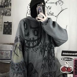 Women s Hoodies Sweatshirts FERNAN Goth Women Grunge Japan Style Anime Hip Hop Hoodie Oversized Punk Female Tops Long Sleeve Gothic Alt Clothes 220914