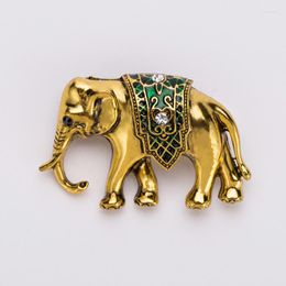 Brooches Vintage Elephant Crystal Enamel For Women Animal Pearl Collar Pin Brooch Jewellery Luxury Sweater Colthing &Accessories