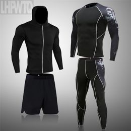 Men's Tracksuits Men Sportswear Compression Suits Breathable Gym Clothes Man Sports Joggers Training Gym Fitness Tracksuit Running Sets 4XL 220914