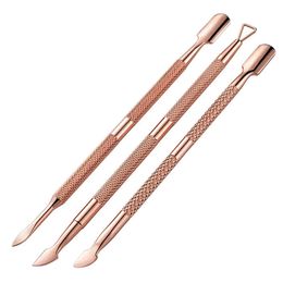 3 Style tool set Stainless Steel Nail Cuticle Pusher Tweezer Nail Art Files Gel Polish Remove Manicure Clean engineer tool