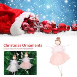 Christmas Decorations Tree Hanging Pendant Net Yarn Plush Ballerina Girl Modelling Doll Decoration Gifts