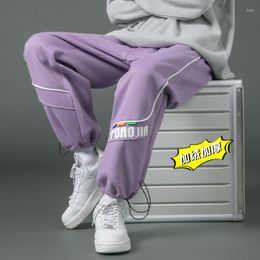 Men's Pants Purple Cotton Sweatpants For Mens Fashion Trends Joggers Clothing Teen Casual Leggings Cargo Colorful Harajuku Streetwear