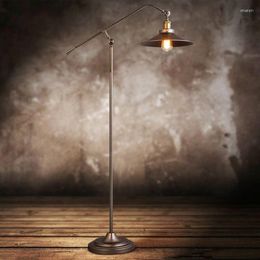 Floor Lamps Loft Industrial American Style Long Arm LED Lamp For Warehouse Study Living Room Bedroom Bedside Flooring Movable Lighting